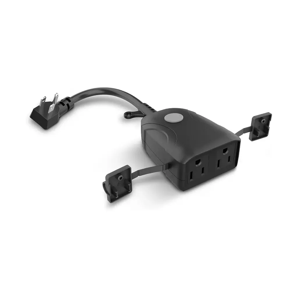 Outdoor Smart Plug with Dual Outlets, Tuya/Smart Life Control for Hydroponic Systems