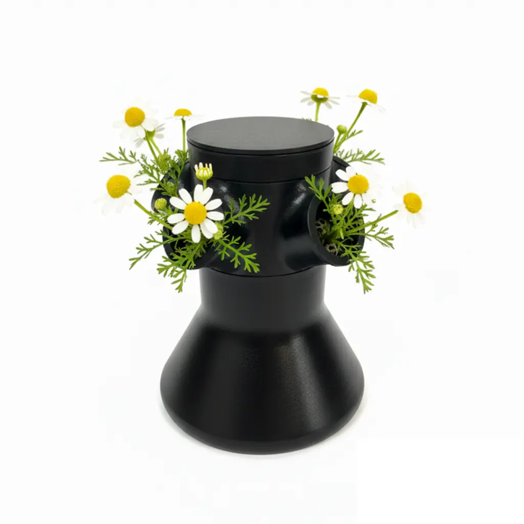 Hydroponic Mini Garden System Office Desktop Plants Indoor + Nutrients  (Black)